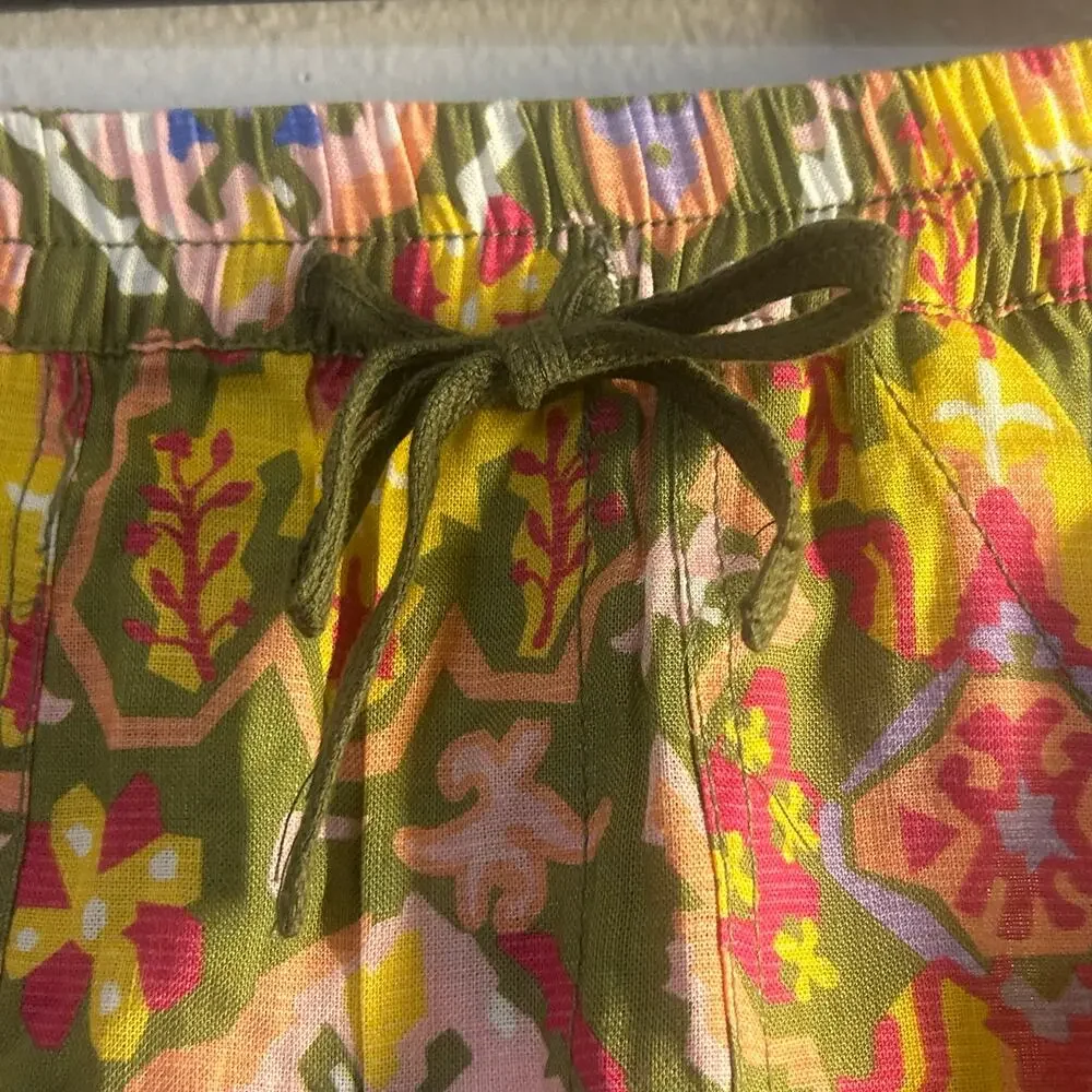 Zara colorful geometric pattern shorts XS elastic waist